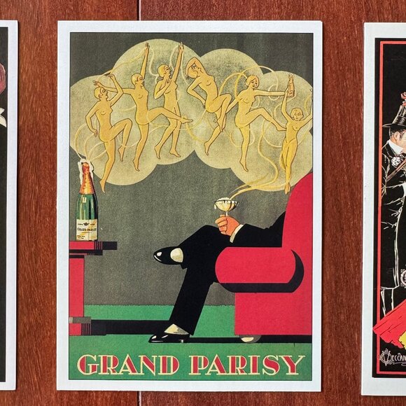 SET of 3 Vintage French Art Cards - 5"x7" - Picture 4 of 5